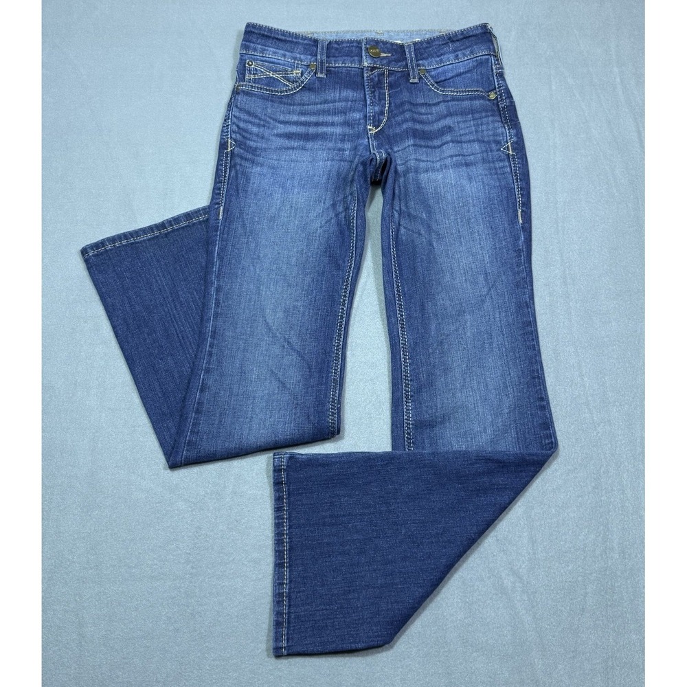 Ariat REAL Denim Jeans Womens 27S (27x30) Midrise Bootcut Ocean Sonia Rodeo USA